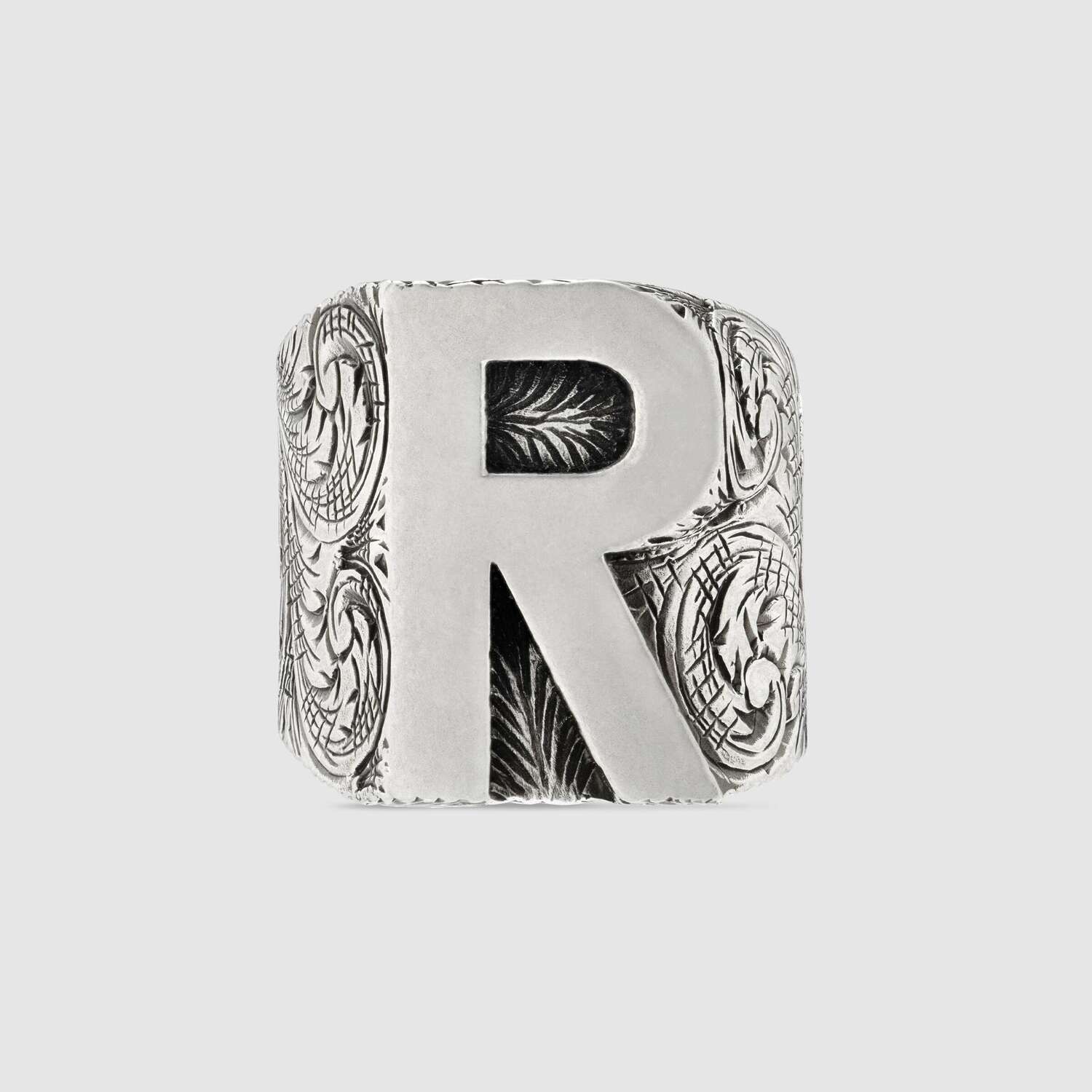 Sterling R letter Ring | 3d stl model for CNC