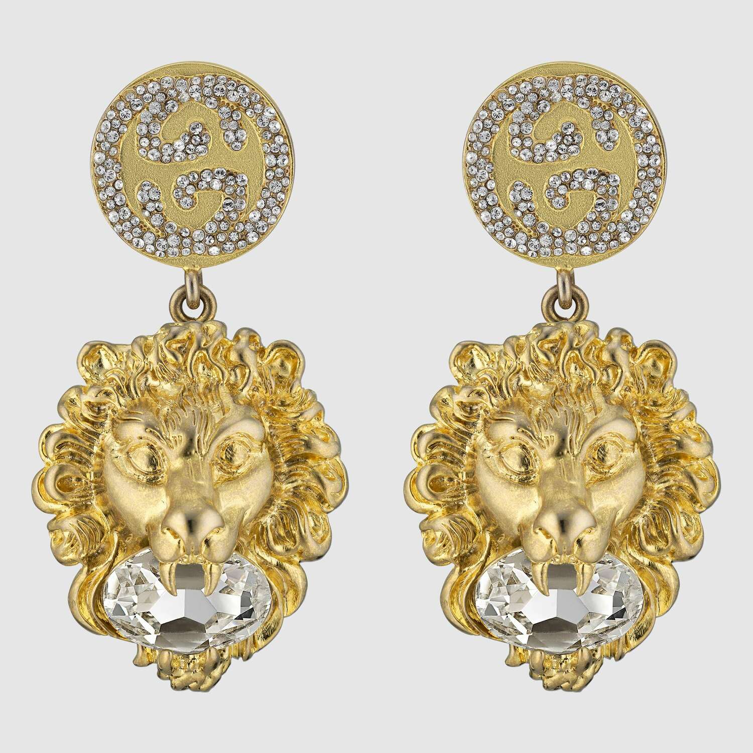 Gucci Lion head earrings with Interlocking G | Boglietti Gioielliere