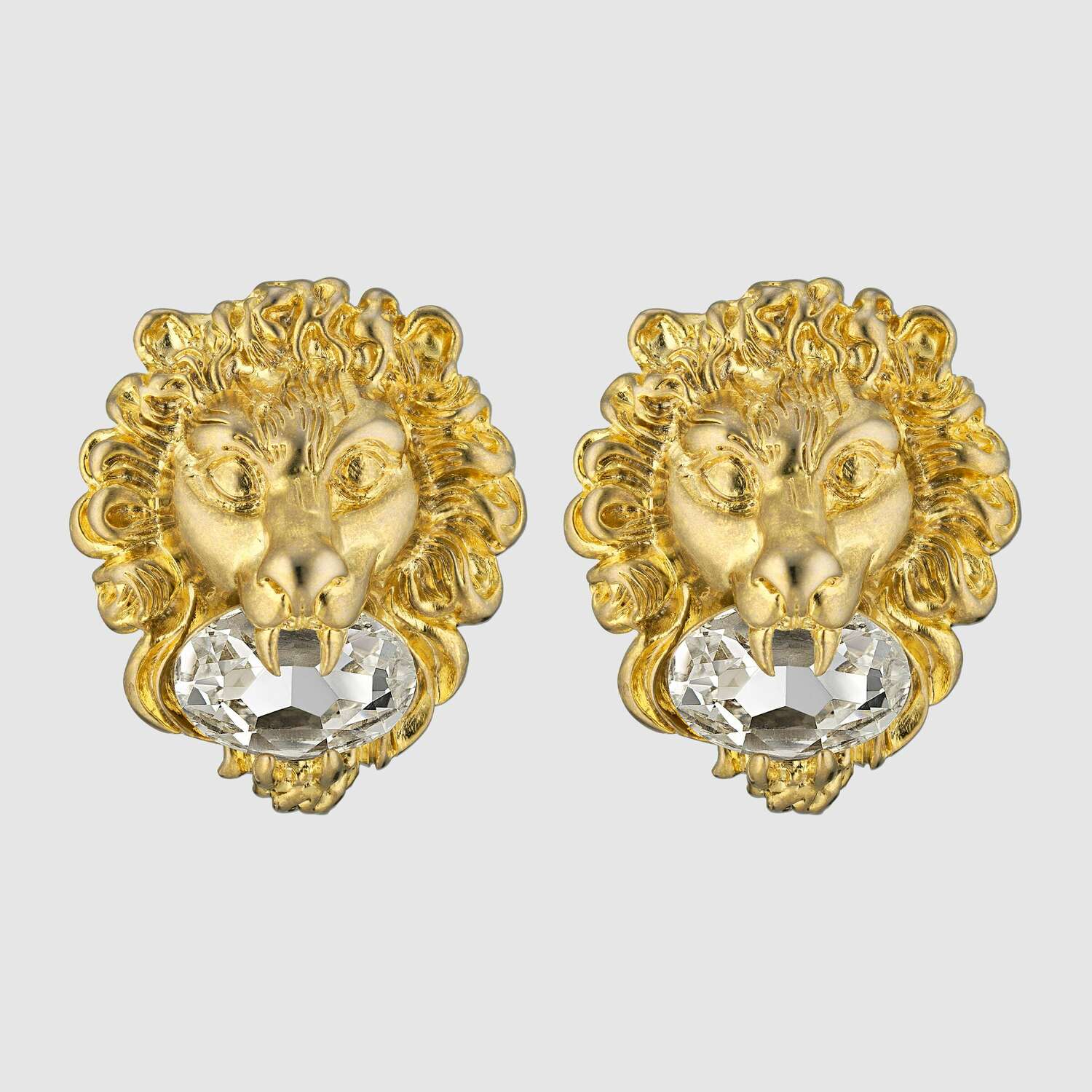 Gucci Lion head earrings with crystal | Boglietti Gioielliere
