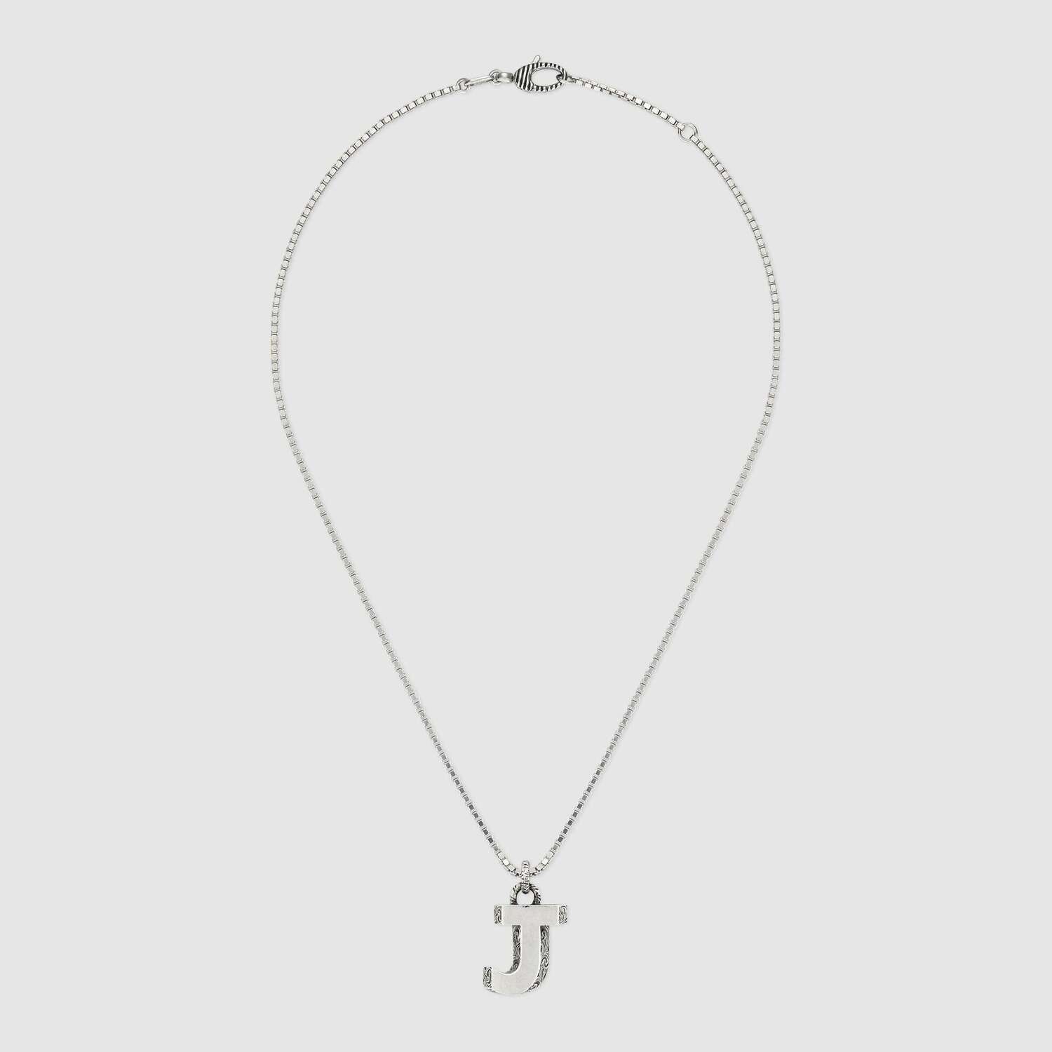 CAI Large Sideways Initial Necklaces Silver – J. Spencer