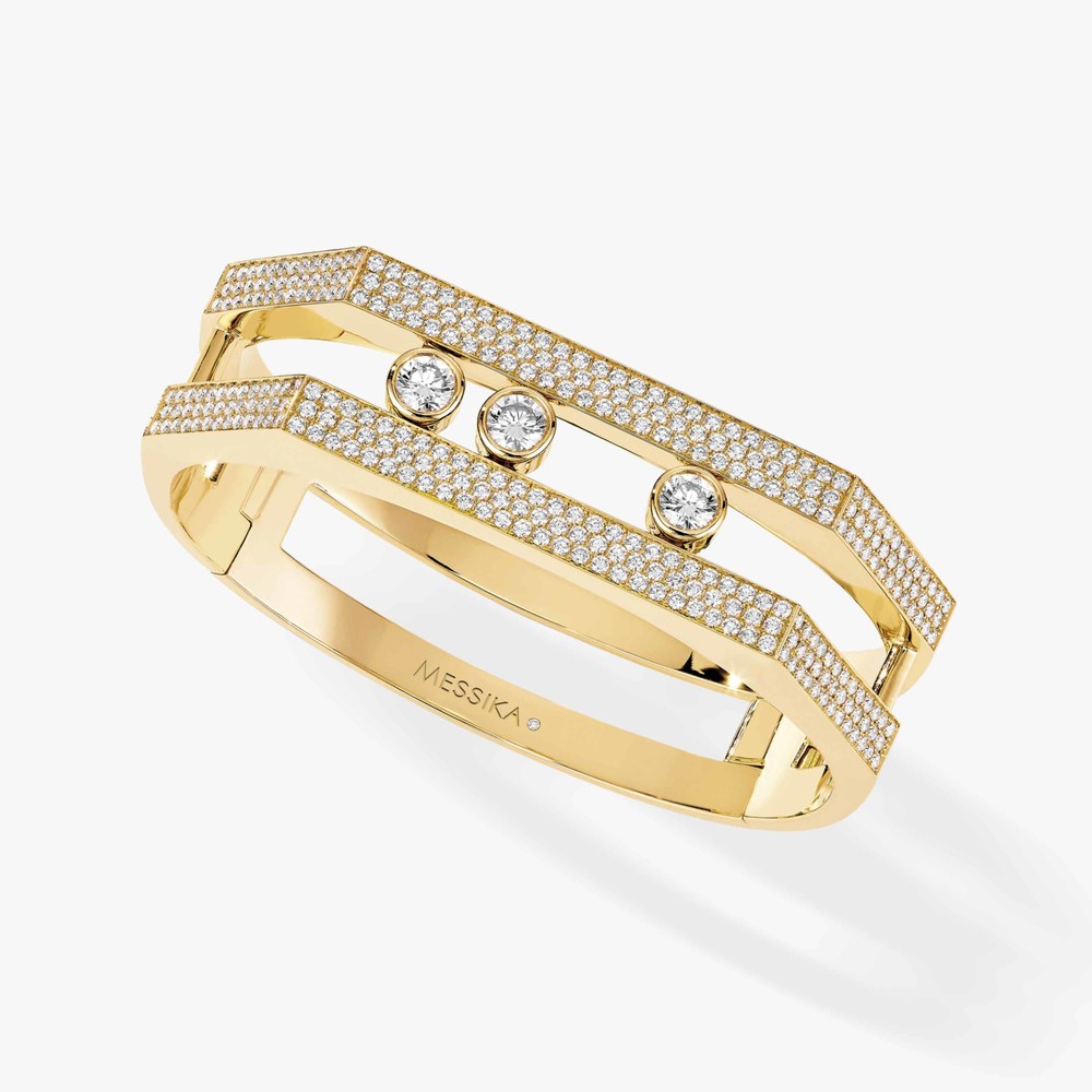 Move Romane Women's White Gold Diamond Bangle Messika Bracelet New Silver  hardware ref.720829 - Joli Closet
