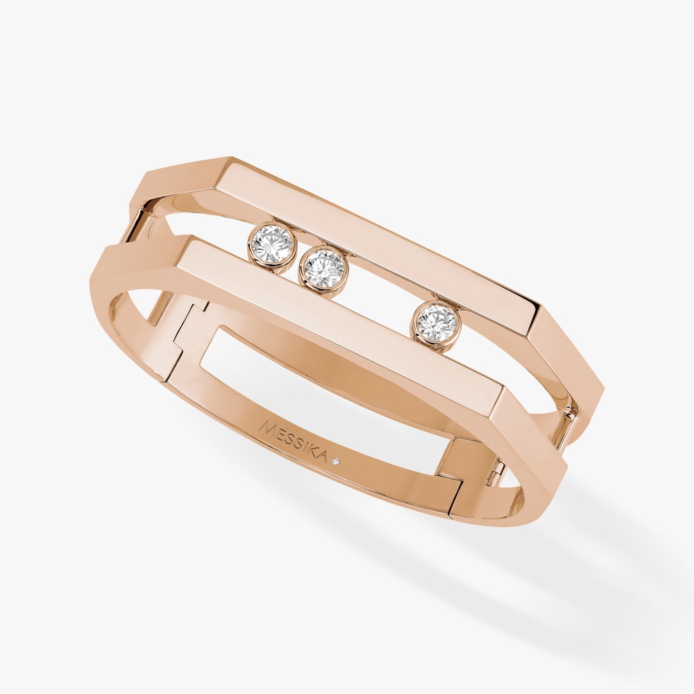 Messika rose gold diamond cuff bracelet move pei 06749-pg - Boglietti ...