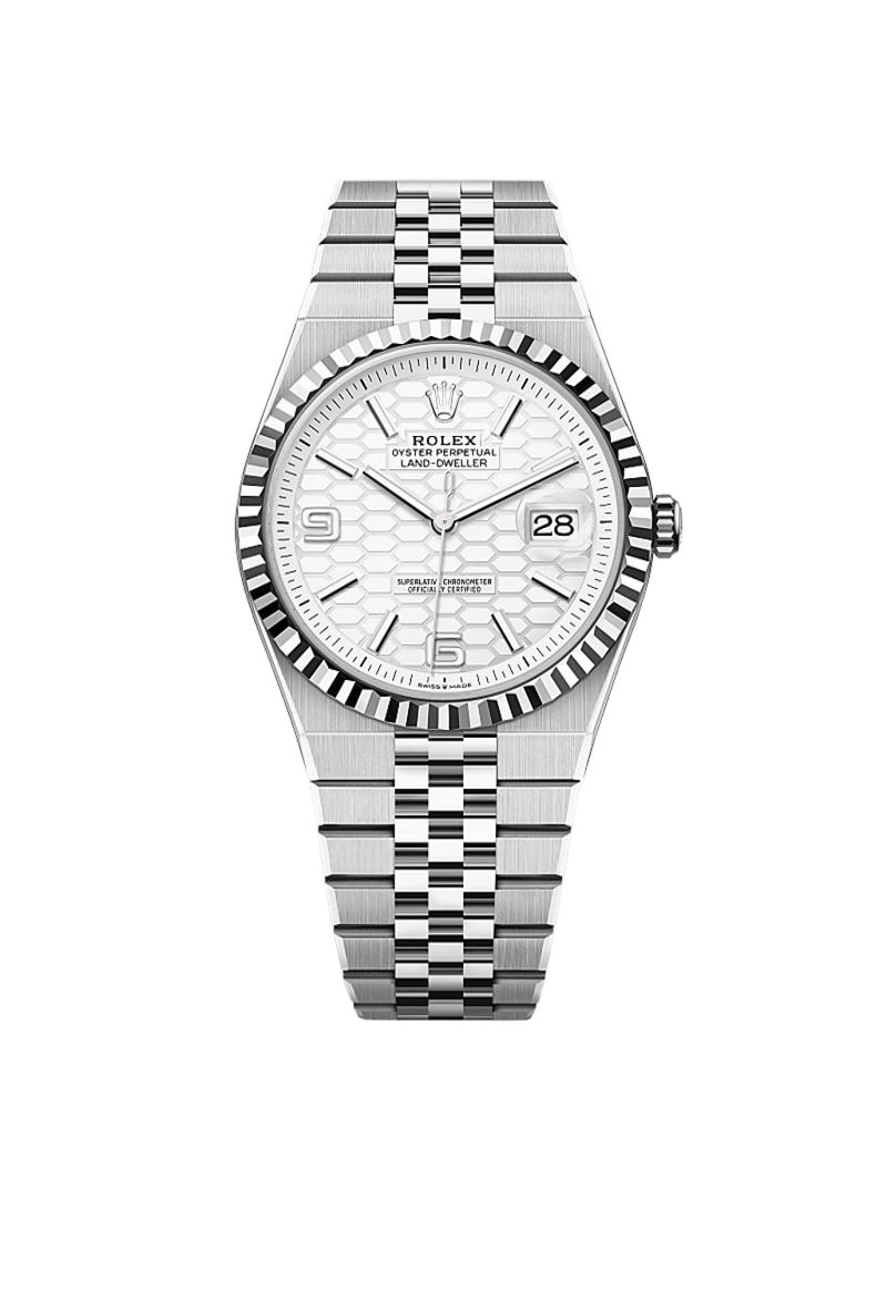 rolex Land-Dweller 40 in Oyster, 40 mm, acciaio Oystersteel e oro bianco, M127334-0001 - boglietti gioielliere